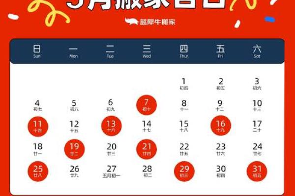 2025.10月搬家吉日